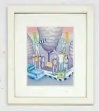 Untitled by Seth Jaben, Pop art watercolor, sold Feb 2026