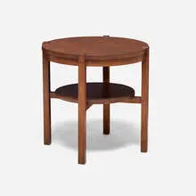 Lamp table by L. & attribution J.G. Stickley from the Onondaga Shops, oak, sold Oct 2026