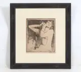 Untitled by William Frederick Foster, Female nude etching, sold Feb 2026