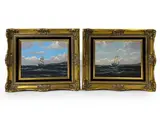 2 Ship Paintings by Bent Bille, Oil on canvas, sold Feb 2026