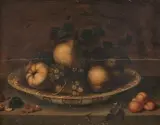 Plats de fruits et abricots sur un entablement by Jean Bouman, Huile sur panneau de chêne, deux planches, sold Mar 2018
