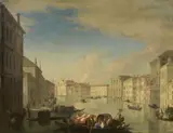Vue du Grand Canal avec l'église Santa Maria di Nazareth degli Scalzi, Venise by Johan Richter, Huile sur toile, sold Mar 2018