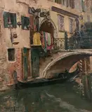 Canal à Venise by Maurice Bompard, Huile sur toile (Toile d'origine), sold Mar 2018