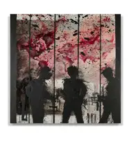 As the world burns by Richard Hambleton, 1983, Acrylique sur toile, sold Jun 2018