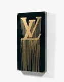 Liquidated LV by Zevs, 2009, Acrylique sur bois, cornières en métal, sold Jun 2018