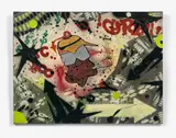 Tughnote Ready for you Gunpoint by Rammellzee, 1986, Peinture aérosol et acrylique sur toile, sold Jun 2018