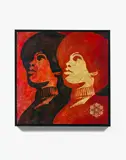 Panther Power by Shepard Fairey, 2007, Pochoir, peinture aérosol et collages sur toile, sold Jun 2018