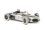 FERRARI DINO 156 F1 " SHARKNOSE by Ferrari Dino 156 F1 " Sharknose, 1961, Bronze argenté, représentant Phil Hill au volant de sa Ferrari Dino 156 victorieuse au Grand Prix d'Italie de 1961 ; res, sold Feb 2018