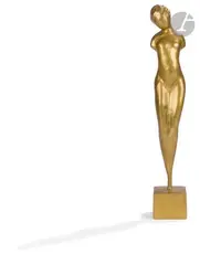 Adolescente, [1969] exemplaire 2/8 by Françoise Bianchi, Épreuve en bronze doré, sold Jul 2019