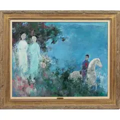 La Rencontre by Vũ Cao Đàm, Oil on canvas, sold Sep 2013