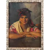 Gypsy by Manuel Benedito Vives, Oil on canvas, sold Sep 2013