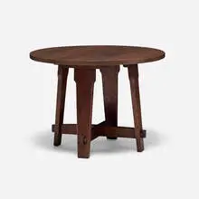 Early lamp table, model 412 by Gustav Stickley, c. 1902, oak, sold Oct 2026