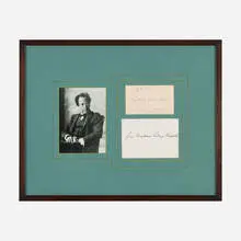 Gustav Mahler calling card for Ludwig Karpath by attribution Gustav Mahler, offset lithograph, ink on paper, sold Oct 2026