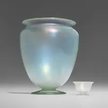 Vessels, set of two by Alexander Joseph von Steuben, hand-blown Verre de Soie glass, sold Oct 2026