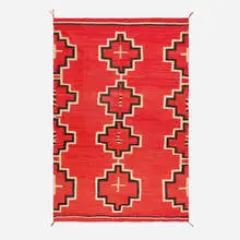 Transitional rug by Emmi Whitehorse, hand-woven wool, sold Oct 2026