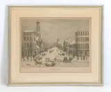 Untitled by Raoul Varin, Wall street etching print, sold May 2026