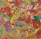 Jetée de fleurs by Louis Valtat, Huile sur papier marouflé sur panneau parqueté, sold Mar 2018