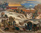 Essaims de misère, Pékin by André Claudot, 1928, Huile sur toile, sold Mar 2018