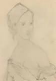 Jeune femme se retournant by Léonard-Tsuguharu Foujita, Mine de plomb et estompe sur calque, sold Mar 2018