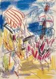 Calèche à Nice by Gen Paul, Pastel sur papier, sold Mar 2018