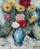 VASE DE FLEURS by Lucien Génin, Huile sur toile, sold Mar 2018