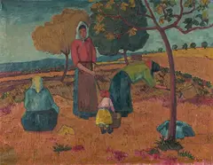 La récolte des pommes de terre - Circa 1909 by Otakar Kubín, 1910, Huile sur toile, sold Mar 2018