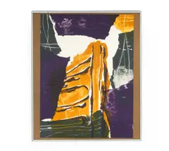 Untitled by Adam Saks, Abstract woodcut print, sold May 2026