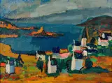 Bord de mer by Pierre Ambrogiani, Huile sur panneau, sold Mar 2018