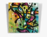 Emeraud green by Mist, 2015, Peinture aérosol et acrylique sur toile, sold Apr 2018