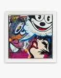 Don't worry be happy by Lin Felton, 2012, Peinture aérosol, acrylique et marqueurs sur toile, sold Apr 2018