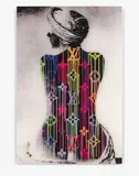 Liquidated Louis Vuitton Murakami Multico - Performance at Cabaret Voltaire, Zurich, 2011 by Zevs, UV print sur plexiglass, sold Apr 2018