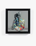 Velicoped by Martin Whatson, 2015, Pochoir et peinture aérosol sur toile, sold Apr 2018