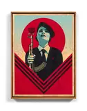 Peace Guard 2 by Shepard Fairey, 2017, Sérigraphie et collages sur bois (HPM), sold Apr 2018