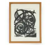 Untitled by Lee Tribe, Charcoal on paper, sold May 2026