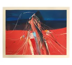 Untitled by Frank Howell, Sun fire monotype, sold May 2026
