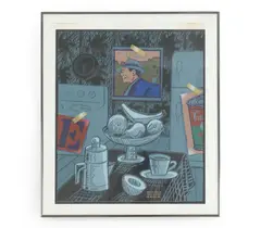 Untitled by Lynwood Kreneck, Pops kitchen screenprint, sold May 2026