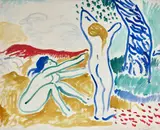 Baigneuses by André Derain, 1906, Gouache et crayon sur papier, sold Jun 2018