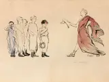 Dessin de presse, Messe noire by František Kupka, 1903, Encre et aquarelle sur papier, sold Jun 2018