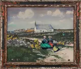 Notre Dame de Lotivy, presqu'île de Quiberon by Ernest Guérin, Gouache sur papier, sold Jun 2018
