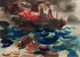 Naufrage d'un paquebot by George Grosz, 1933-1934, Aquarelle sur papier, sold Jun 2018