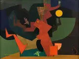 Nuit II - 1937 (Composition à la grenouille) by Louis Marcoussis, Huile sur toile, sold Jun 2018