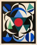 Rose by Auguste Herbin, 1947, Gouache sur papier, sold Jun 2018