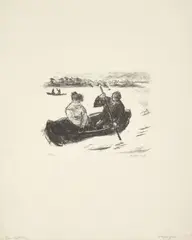 Boote auf dem Tegeler See by Max Beckmann, 1911, Lithograph, sold May 2026