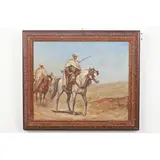 Arab Horsemen by Antoine Magne, Oil on canvas, sold Jun 2013