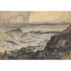 Arab Village by Henry Andrew Harper, Gray wash, sold Mar 2013