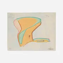 Metaphysical Bust of Nijinsky by Mihail Chemiakin, 1978-79, watercolor and ink on paper, offered Jun 2026