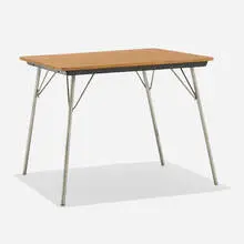 IT-1 by Charles and Ray Eames, 1947, birch plywood, chrome-plated steel, lacquered wood, offered Aug 2026