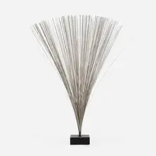 Untitled (sculpture) by Modern, stainless steel wire, slate, offered Aug 2026