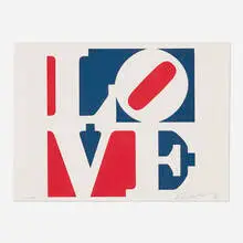 LOVE by Robert Indiana, 1975, screenprint in colors, offered Aug 2026