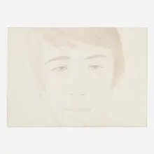 Vincent (from the Prints for Phoenix House portfolio) by Alex Katz, 1972, chalk lithograph in two gray colors on Arches, offered Aug 2026
